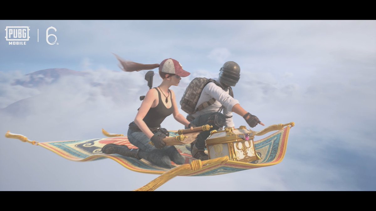 Ride the skies for 💎 treasures and 🏆 victory! The 6th Anniversary Version is available now. 📲 #SkyhighSpectacle #goldenmoon2024 #PUBGMOBILEC6S17 #PUBGMOBILE