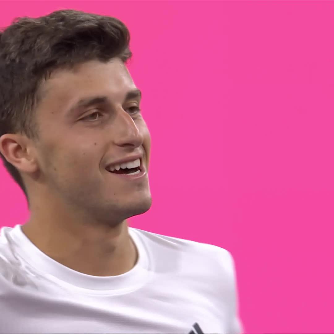 Hard to put this one in words 😊 One day from leaving site, lucky loser Luca Nardi pulls off one of the most unlikely upsets in recent history by defeating Djokovic at Indian Wells! #TennisParadise