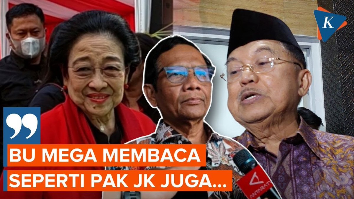 "Persis yang dikatakan Pak Jusuf Kalla, besok orang mau jadi calon, enggak usah pakai pemilu saja. Yang punya uang, yang punya hubungan dengan kekuasaan aja langsung," ucap Mahfud MD. | #JusufKalla #Megawati #MahfudMD