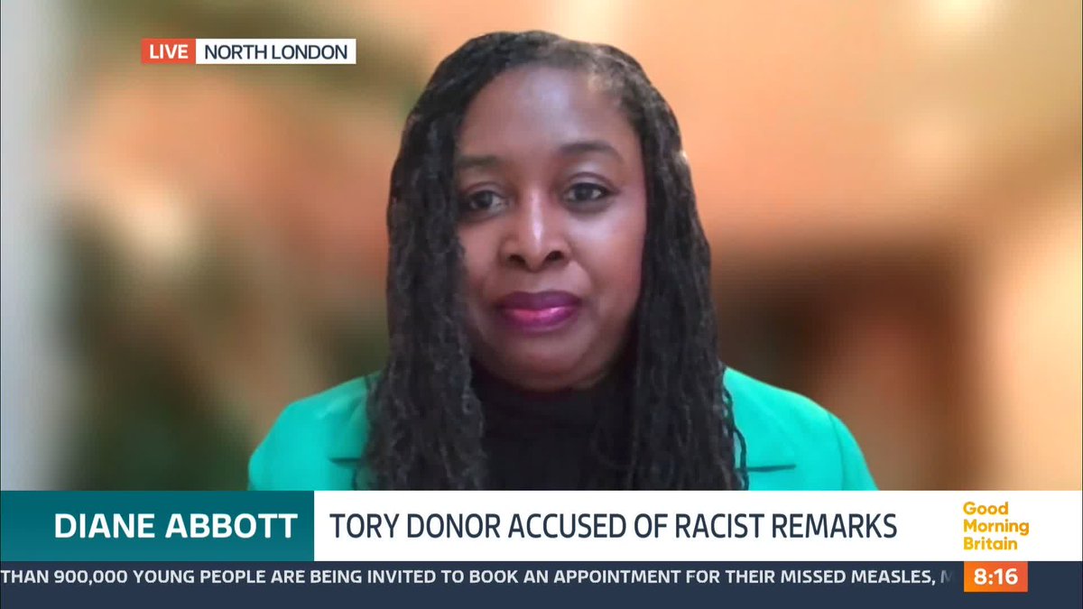 'It is racist. Accept it. Own it.' MP Dawn Butler reacts after the Energy Minister refuses to label a Tory donor's comments on Diane Abbott as racist.