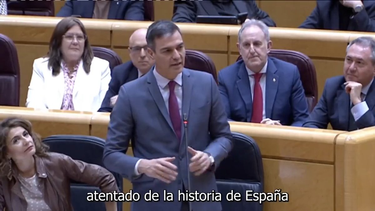 Dejen de insultar la memoria de las víctimas del terrorismo y la inteligencia de los españoles con su gran mentira. La gran mentira del 11M es el acta fundacional de este proyecto político destructivo que representan.