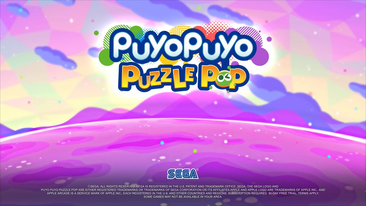 Introducing: Puyo Puyo Puzzle Pop! 🎉 🔵 Puyo Puyo gameplay in your pocket! 🟣 24 Playable Characters! 🔴 All-new Voice casted Story! 🟢 Single-player & Multiplayer modes! Arriving April 4th exclusively on Apple Arcade! 🔗: