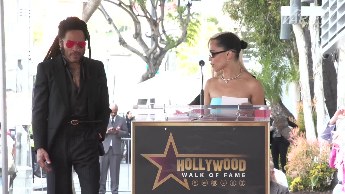 Zoë Kravitz honors (and roasts) Lenny Kravitz at his Hollywood Walk of Fame ceremony: "Your relationship with the netted shirt is probably your longest one. And it works."