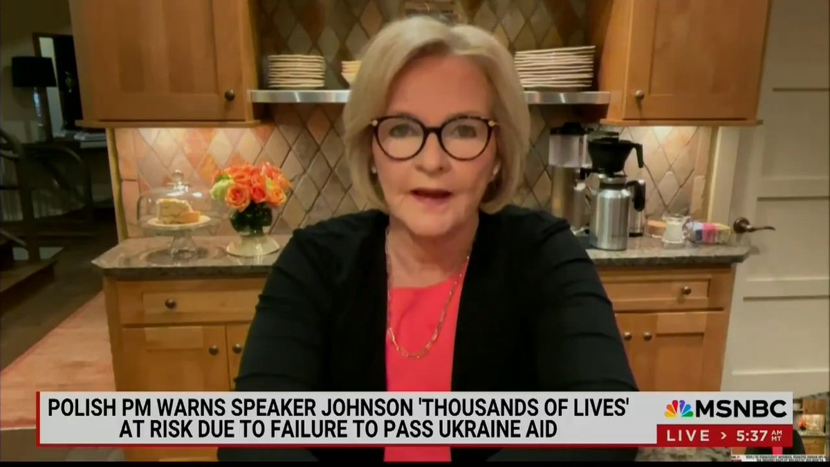 .Claire McCaskill: Let's not be confused here, there's only one person who is stopping aid to Ukraine, and that is Donald Trump. We know his allegiance to Putin and what Putin represents, which is not the cause of freedom. Trump's sycophants in Congress are following his lead