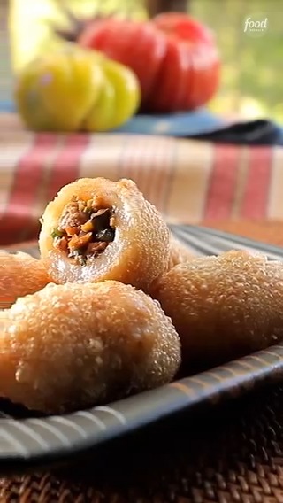Fried mochi dough stuffed with ground pork and shiitake mushrooms is Mei Lin's dim sum favorite! Crispy on the outside, chewy on the inside 😮💯 @StreamOnMax for more #GuysRanchKitchen: #StreamOnMax Get the recipe: