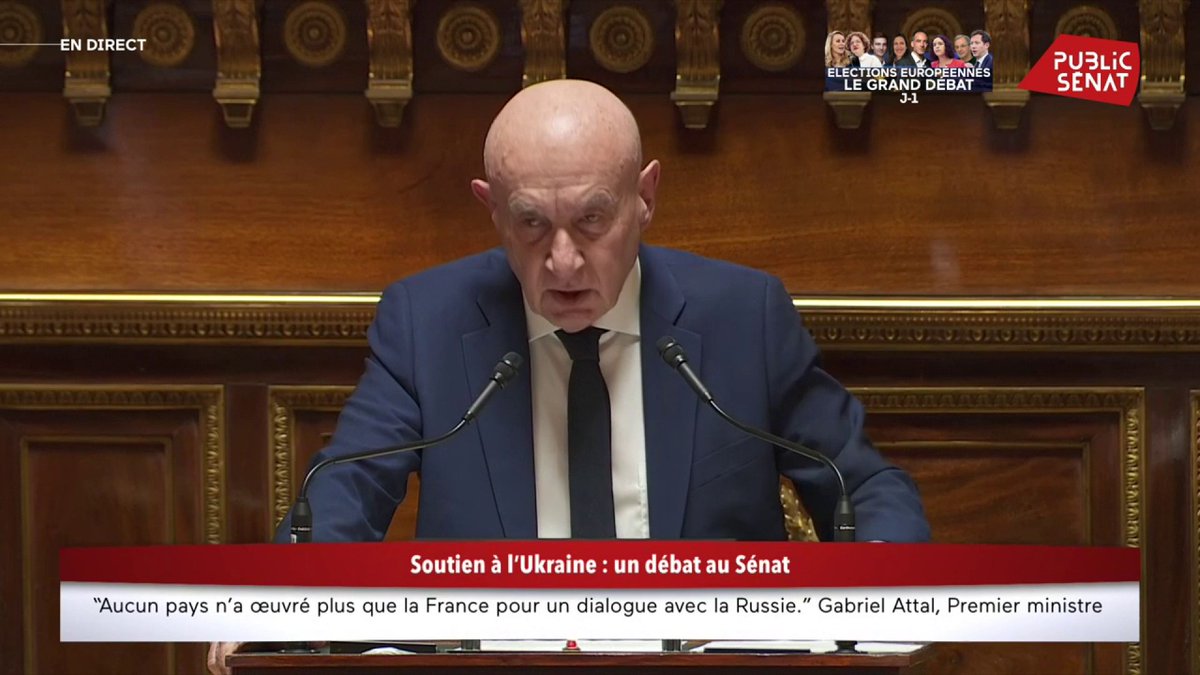 Débat sur l’aide à apporter à l’Ukraine : “Les pacifistes les défaitistes, les collabos, bref, les troupes de Poutine en France, ceux qui, hier, ont voté contre à l’Assemblée, ou se sont abstenus, sont évidemment vent debout contre ces accords”, fustige Claude Malhuret