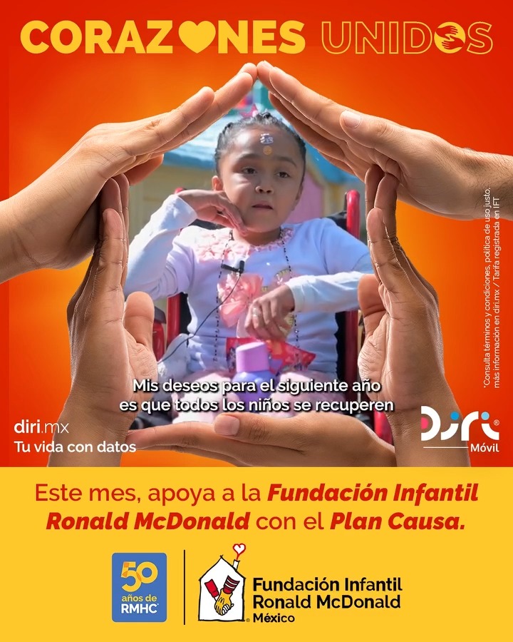 Este mes, cada vez que recargas el Plan Causa, estás apoyando a la Fundación Infantil Ronald McDonald. 🤝❤️🏠 ¡Haz clic aquí y recarga! *Consulta términos y condiciones, política de uso justo y más información en #DiriMovil