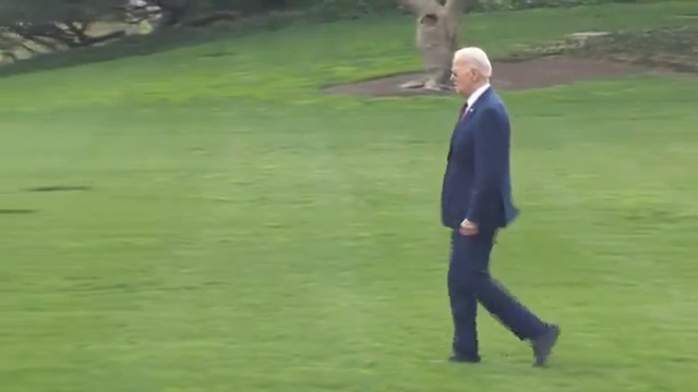 President Biden once again shows he might be 81 and not take questions from reporters but he can still jog or run, he's got some vigor left. WATCH