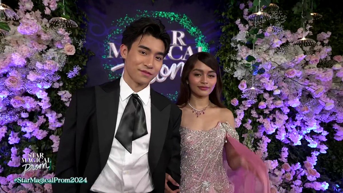 Vivoree and Brent Manalo exude #ViBrent elegance on the ivory carpet of #StarMagicalProm2024. #StarMagicalFairyTaleNight