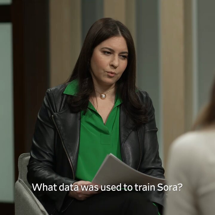 Me: What data was used to train Sora? YouTube videos? OpenAI CTO: I'm actually not sure about that... (I really do encourage you to watch the full The Wall Street Journal interview where Murati did answer a lot of the biggest questions about Sora. Full interview, ironically, on YouTube: