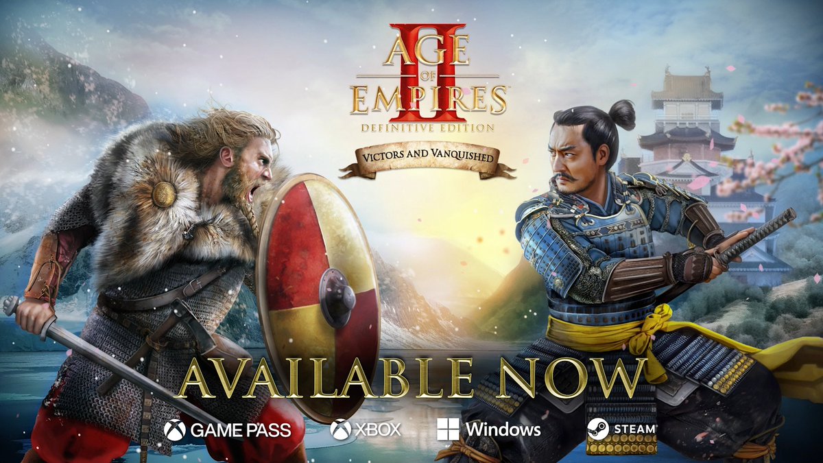 Victors and Vanquished is now available in #AgeofEmpiresIIDE! Your strategy and choices decide your fate in a thrilling journey of nineteen epic scenarios: will you emerge as the ultimate victor, or fall as the vanquished?