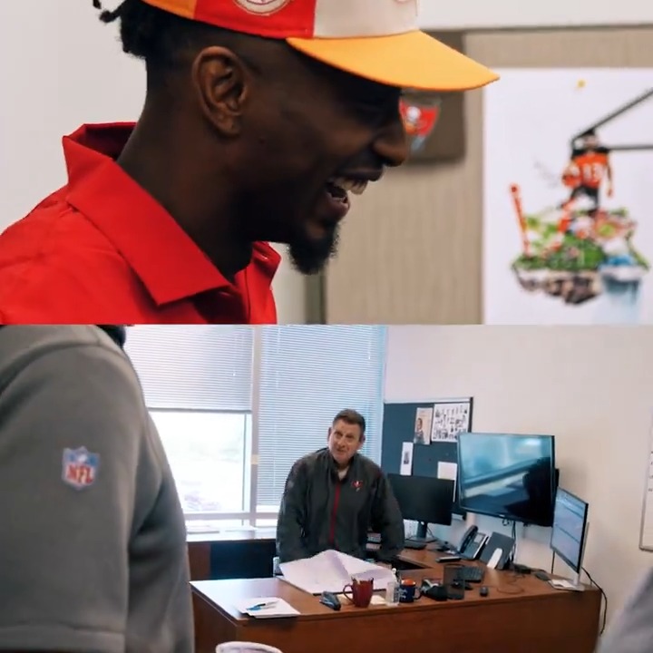 .jordan whitehead watches safeties coach Nick Rapone react to signing... His response is everything 🥹