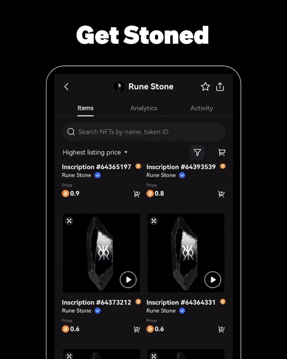 Congrats to those who got their #runestone airdrop! 🪂 For those who have not, you can get them at our Marketplace 🔽