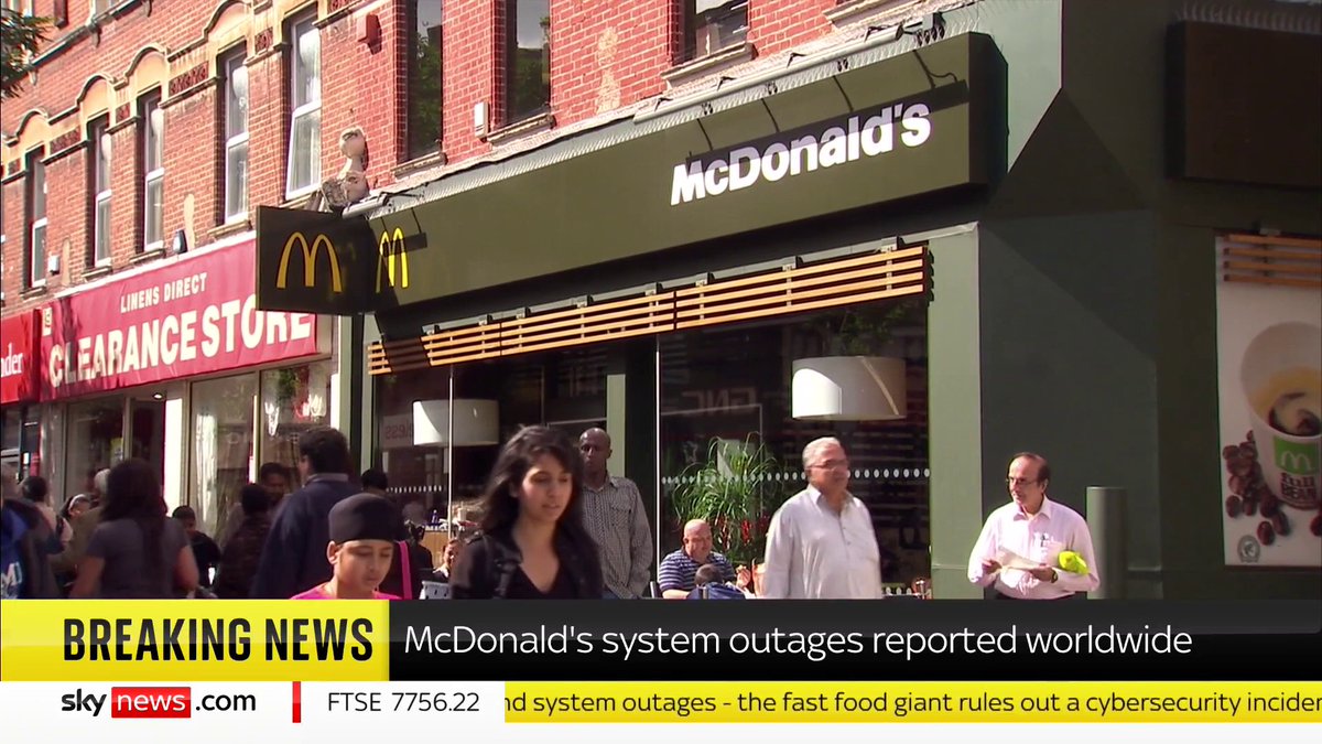 BREAKING: McDonald's stores in the UK, Japan, Australia, New Zealand and Hong Kong have been experiencing massive technical difficulties. 📺 Sky 501, Virgin 602, Freeview 233 and YouTube