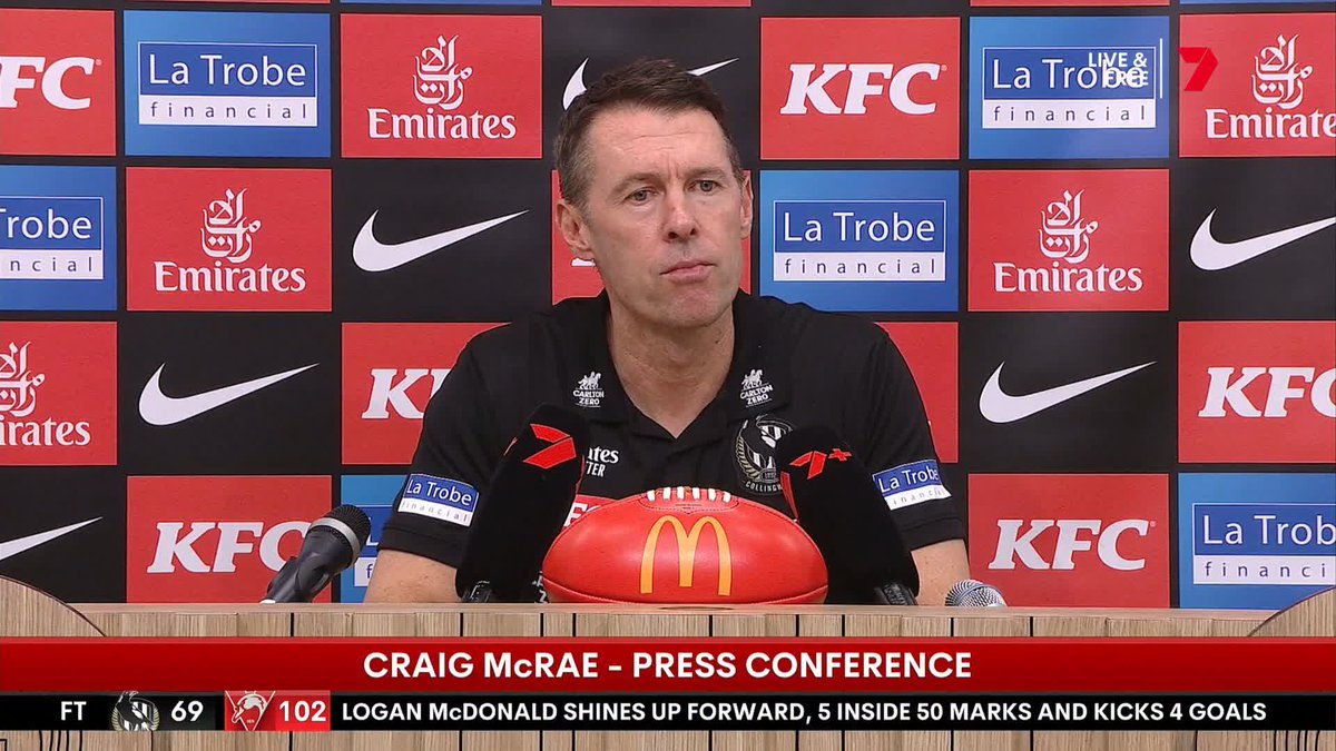 Craig McRae talks Collingwood's turnovers tonight and potential reasons for it...