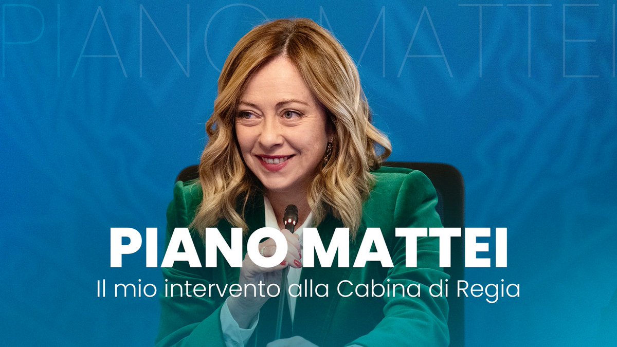 Palazzo Chigi, il mio intervento alla Cabina di regia per il Piano Mattei