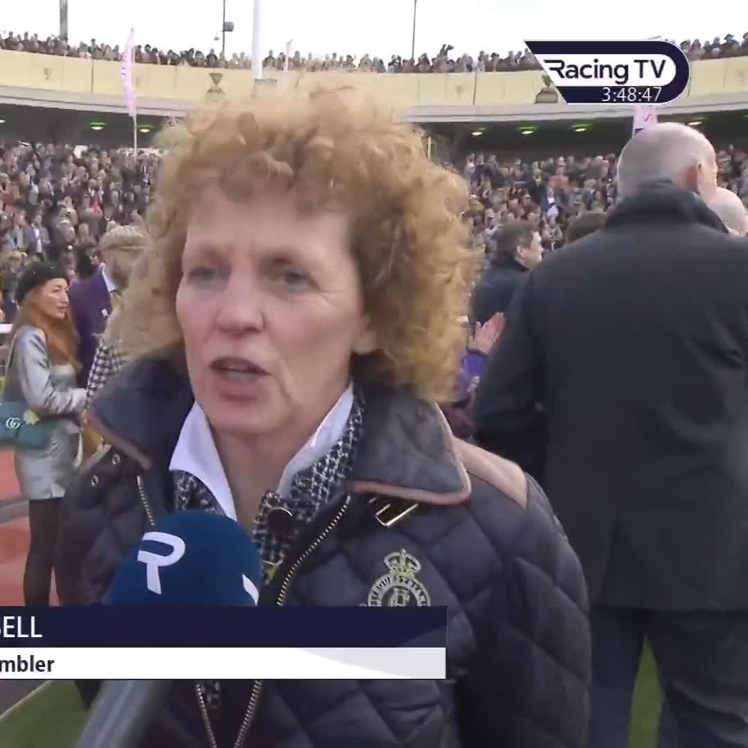 🗣 "I'm just so in awe of the horse." lucinda russell proud as punch of Gold Cup third Corach Rambler who is now bound to defend his crown in the Grand National at Aintree Racecourse