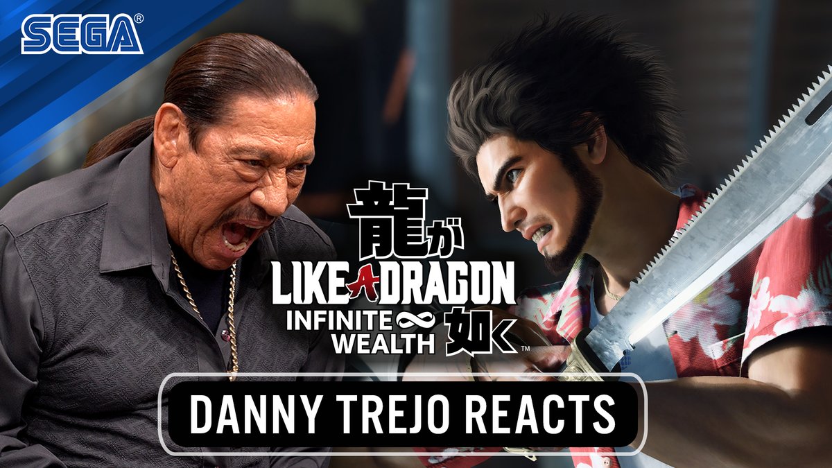 👀 Watch Danny Trejo react to gameplay of his character Dwight Méndez, the Barracuda gang kingpin in Like a Dragon: Infinite Wealth🌴 What did you think of his machete skills?🔪🔪