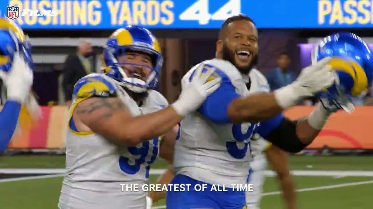 "Aaron Donald's gonna make a play here.' One of the greatest players ever, who always came through when it mattered most 💍