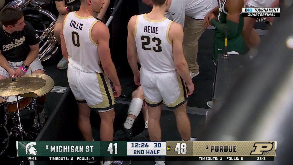 Purdue guard Braden Smith goes down after this play with a right leg injury