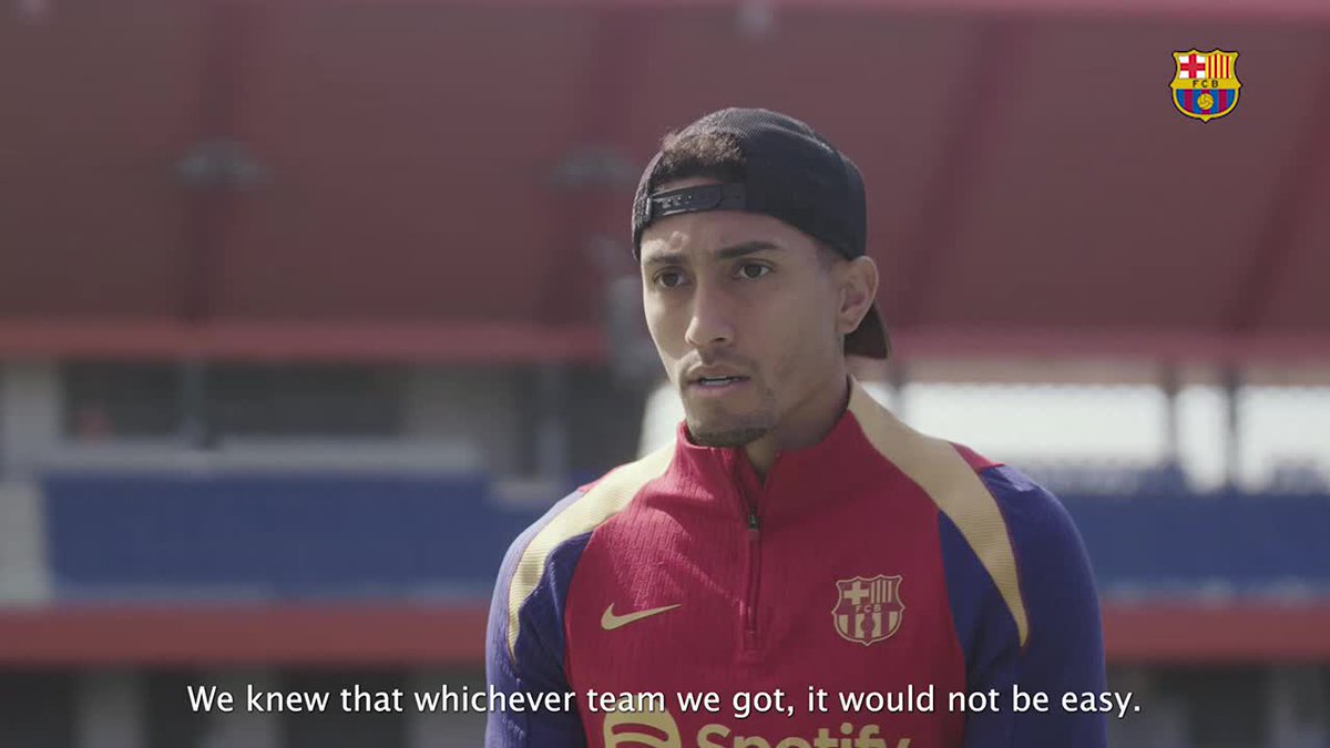 🎙️ Raphinha, Pau Cubarsí, and Lamine Yamal talk about the UEFA Champions League draw and Barça's quarterfinal matchup with Paris Saint-Germain:
