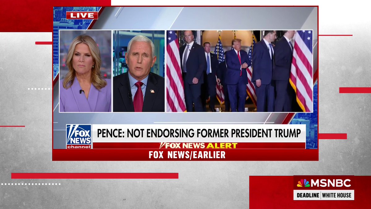 NEW: Former Vice President Mike Pence said today that he will not endorse former President Donald Trump in the 2024 election.
