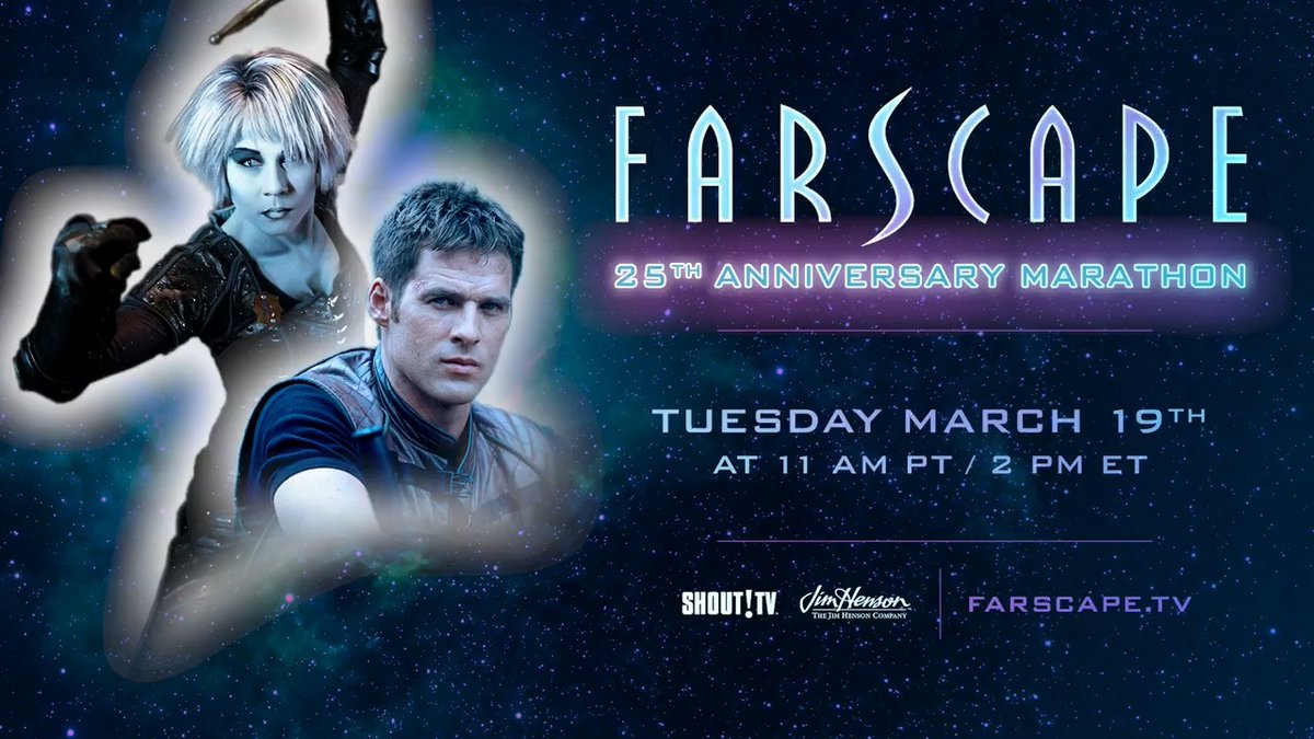 Prepare to be transported aboard Moya with the FARSCAPE crew! Join Gigi Edgley & Ben Browder as they head into the uncharted territories of FARSCAPE to celebrate its 25th anniversary. Marathon starts 3/19 at 11AM PT / 2PM ET.