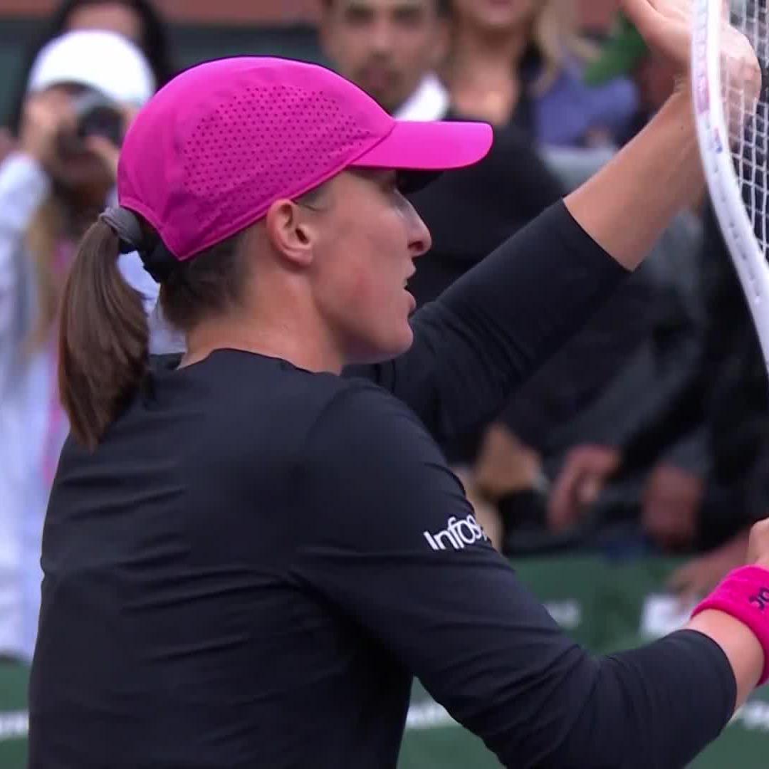 She is 𝐢𝐧𝐞𝐯𝐢𝐭𝐚𝐛𝐥𝐞. Iga Świątek reaches a 10th WTA 1000 final 🔟⭐️ #TennisParadise