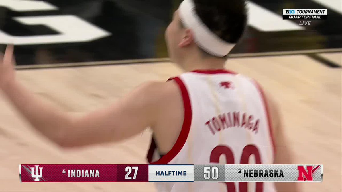 KEISEI TOMINAGA 🙌 WHAT AN END TO THE HALF ‼️‼️ #B1GMBBT x Nebraska Men's Basketball