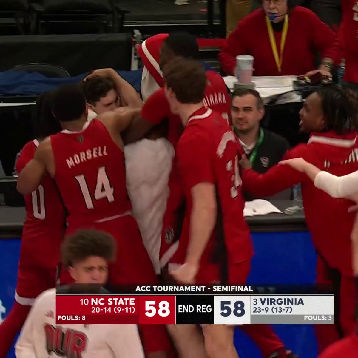 The shot that kept NC State's ACC title hopes alive 😱 The Wolfpack win in OT to head to the championship game‼️