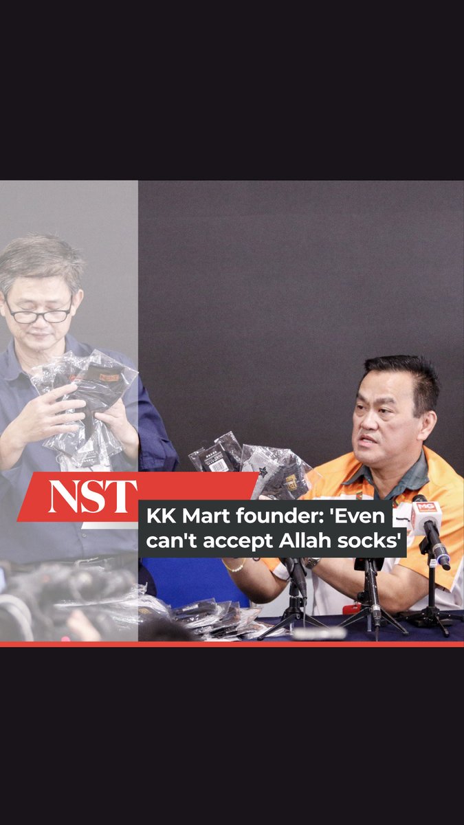 #NSTTV Datuk Seri Dr K.K. Chai, the founder and executive chairman of #KKMart Group which is at the centre of the #Allah #socks blunder made a public apology, decrying the mistake.