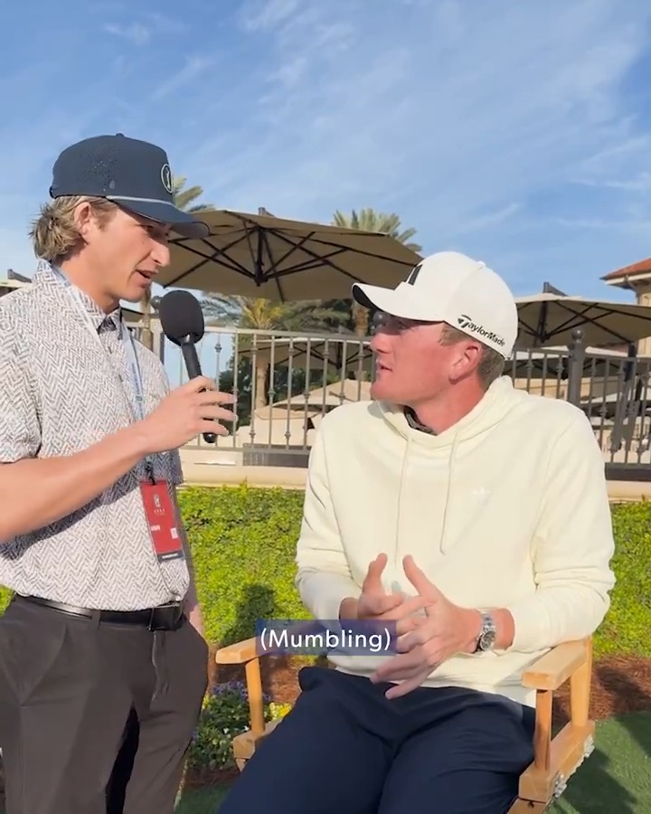 Asking THE PLAYERS first-timers the hardest questions of all. Introducing the mumbling interviewer 😅