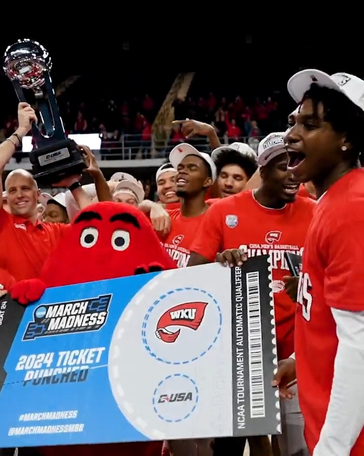 The Hilltoppers punch their ticket to the big dance! 👊🎟️ WKU Hilltopper Basketball | #NoLimitsOnUs