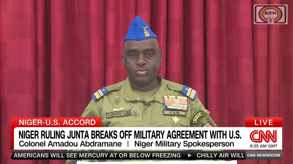Niger kicks the US Military out of the country, after terminating the deal the country had with USA. USA has a $110 million drone base in Niger. It's the world's largest drone base. There are 648 US troops in Niger. Credit: Larry Madowo