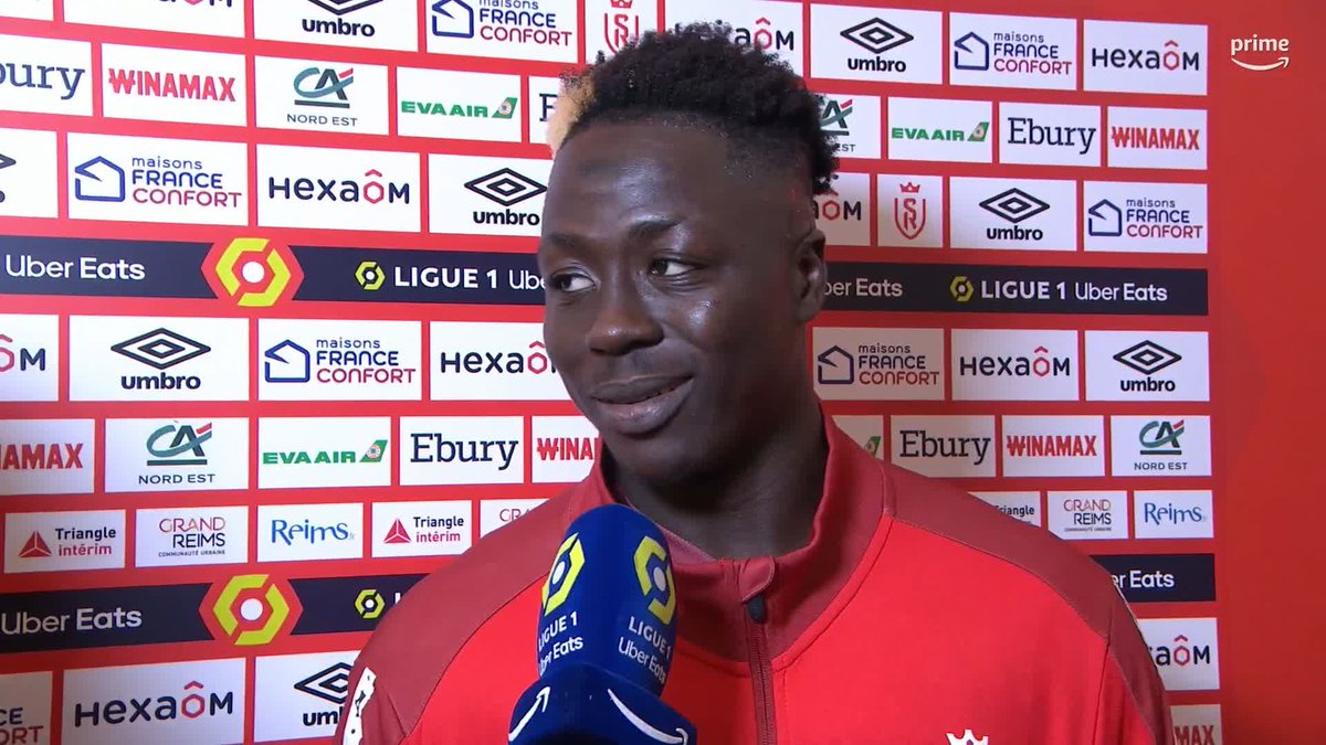 🇨🇮 Oumar Diakité : "C'est la danse du bossu. C'est le nouveau concept du moment en Côte d'Ivoire." Le joueur du Stade de Reims nous explique sa célébration du jour 😜 ! #SDRFCM