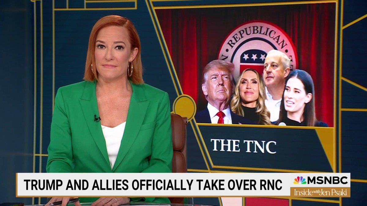 .Jen Psaki: "It’s becoming apparent that a Trump-run RNC is not actually about the traditional role of voter outreach and turnout. It is about suppressing the vote and planning ahead for how to keep Donald Trump in power.”