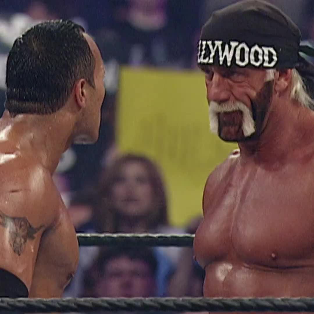 ICON vs. ICON 22 YEARS AGO TODAY Dwayne Johnson vs. Hulk Hogan #WrestleMania