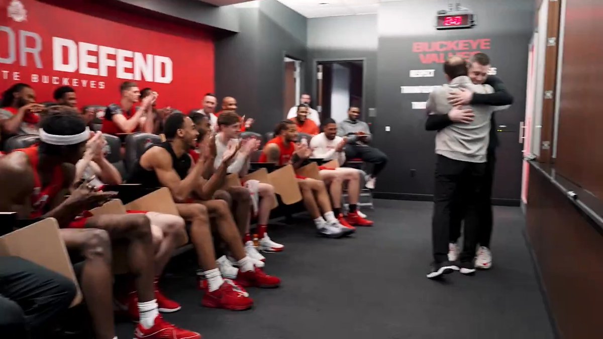 The moment we made it official with Head Coach Jake Diebler 🖊️ Hear Ross Bjork and Jake Diebler address the team this afternoon to announce the news. #GoBucks