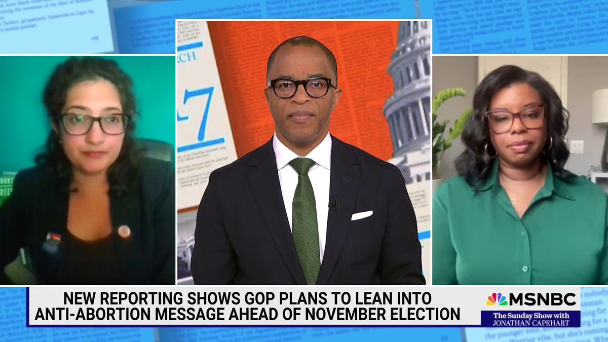 "It's a clear sign that their positions are wildly out of step with American voters" Chris Love was here shares her thoughts after new reporting shows the GOP is planning to lean into an anti-abortion message ahead of November's election #SundayShow