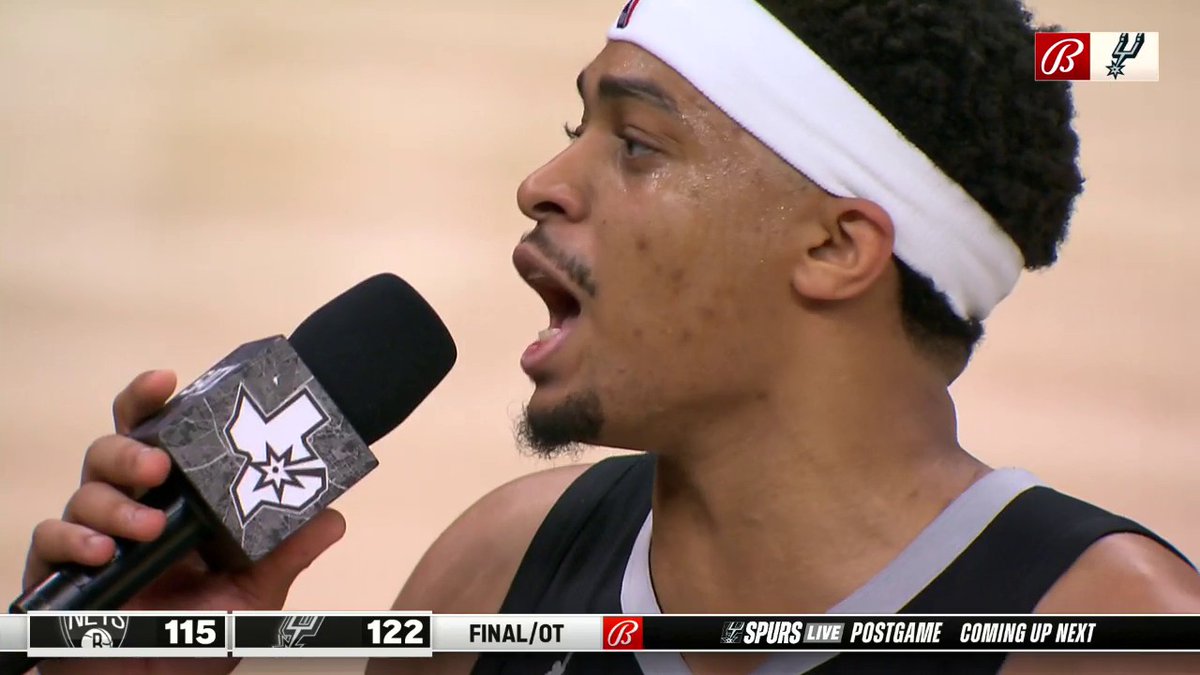 🗣 "THE SPURS GOT THE BEST FANBASE IN THE WIDE WORLD!!" #PorVida | @Spurs | @BallySports 📺