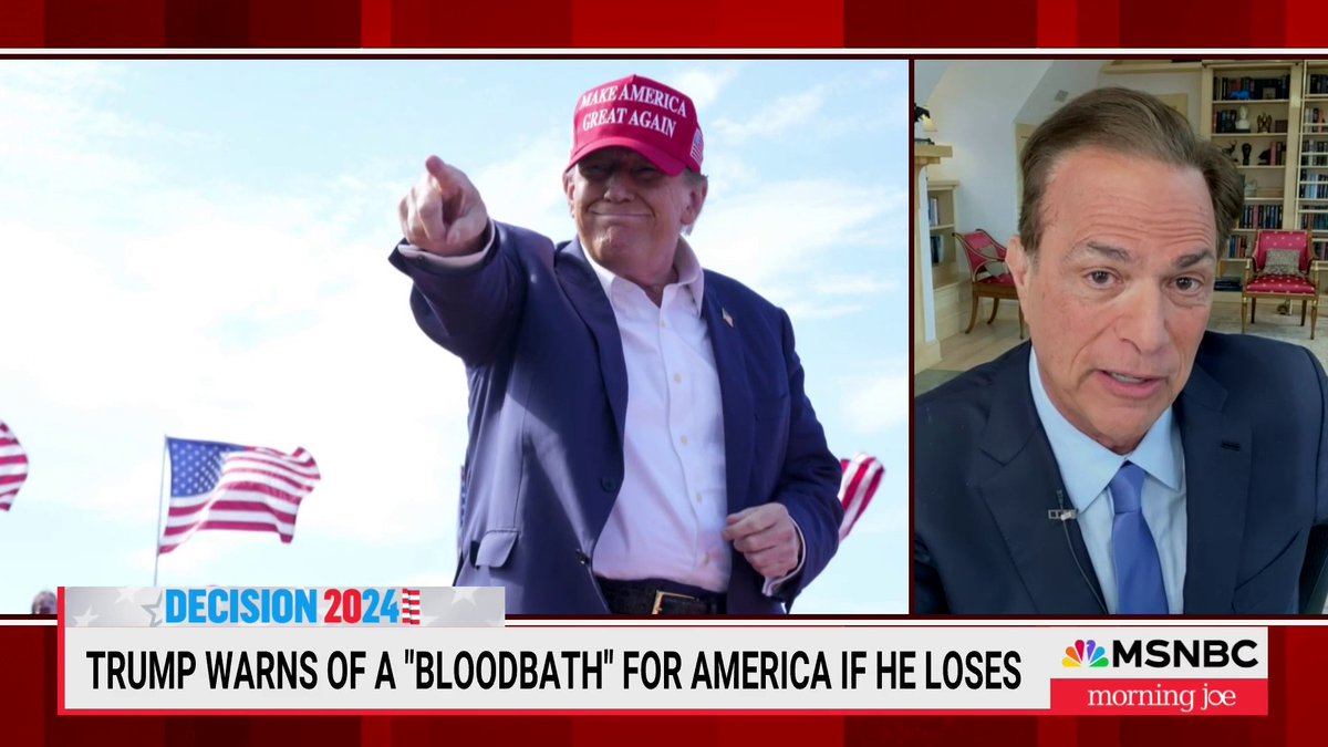 .Michael Beschloss: "As we talk about this campaign as it unfolds, we have never seen anything remotely like this in American history. A major party candidate is saying, you elect me, there's going to be dictatorship, bloodbath, violence, retribution against my political enemies."