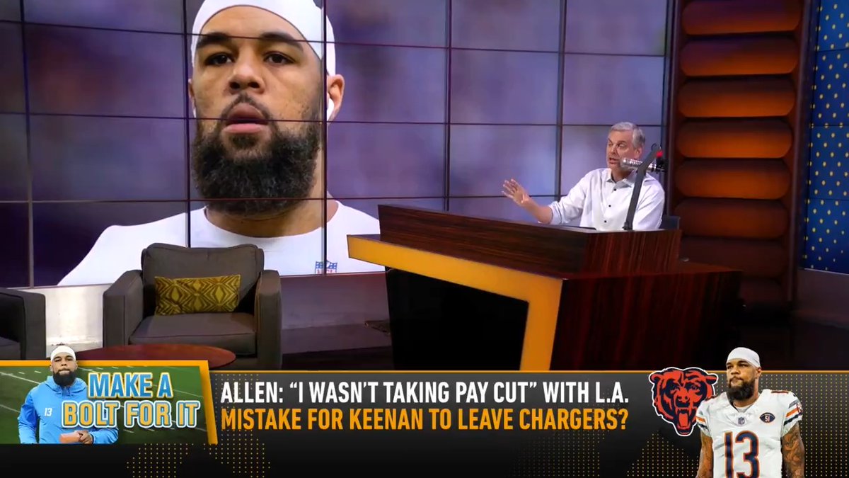 Colin Cowherd thinks Kennan Allen Made a mistake going to Chicago. “The Bears still have the least amount of weapons in their division”. Thoughts Chicago? #DaBears #Bears