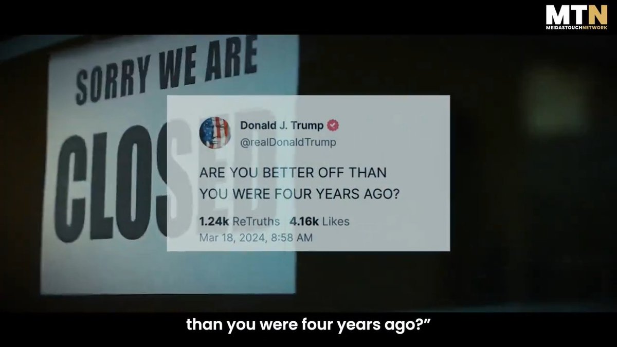 📺 NEW MEIDAS VIDEO Yes, we are better off than we were four years ago. And it’s not even close.