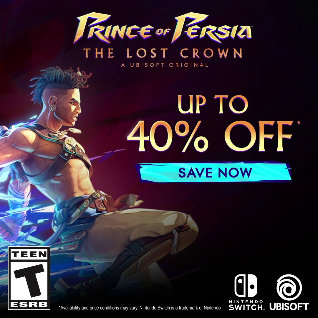 Discover a cursed Persian-inspired world filled with mythological fantasy! Save up to 40% on Prince of Persia: The Lost Crown on #NintendoSwitch!