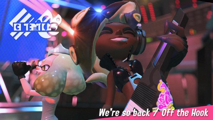 During the second half of Splatfests in #Splatoon3, Off the Hook will be performing their new song, We're So Back. Swing by Inkopolis Square to check it out!