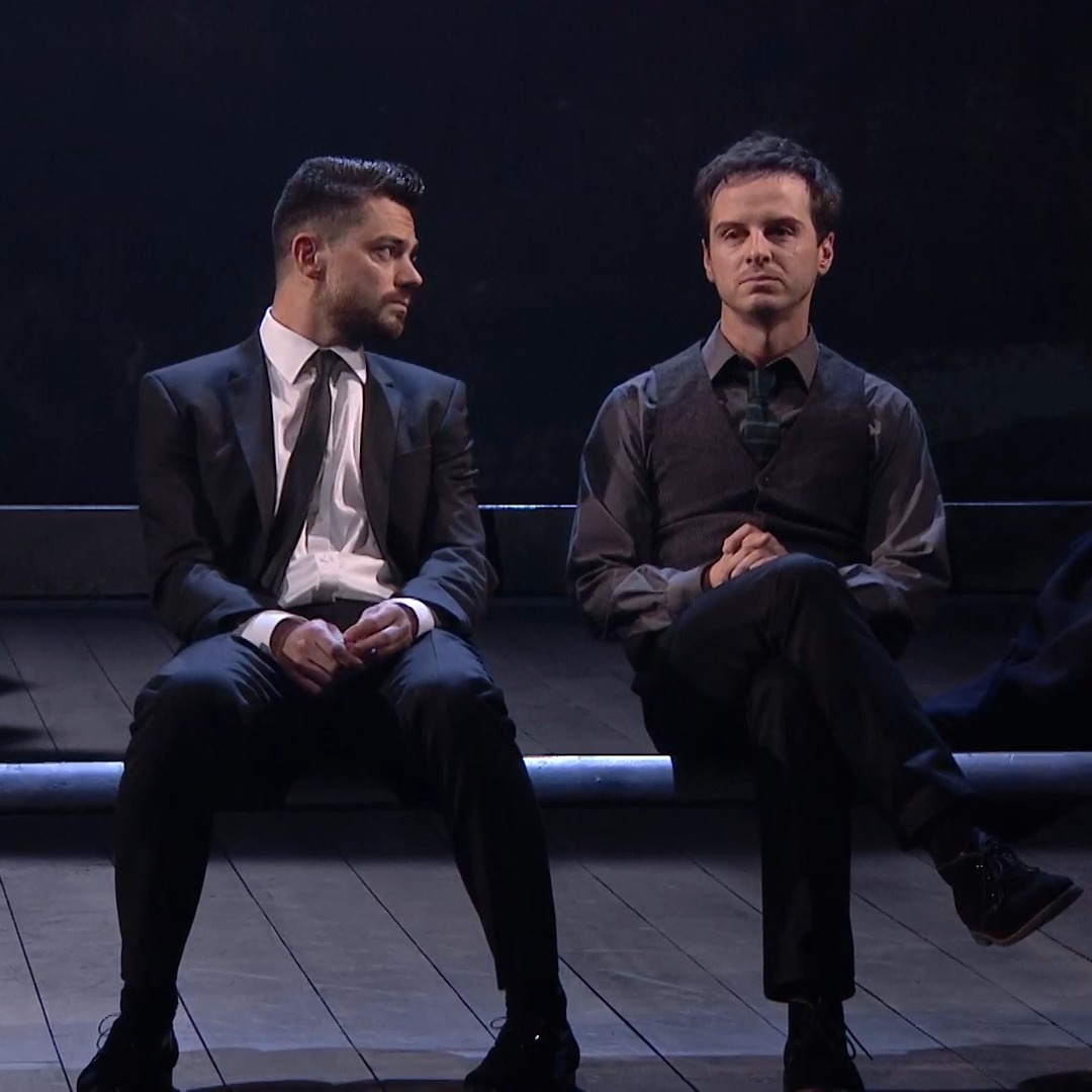 'Then I'll come home' 💘 Andrew Scott and Dominic Cooper performing a scene from Angels in America for 50 Years on Stage.