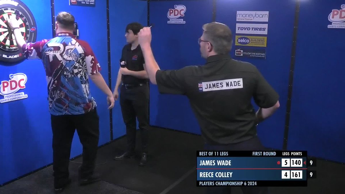 WADE COMES BACK TO WIN! James Wade wins four straight legs in a comeback win over Reece Colley. 📺 📋