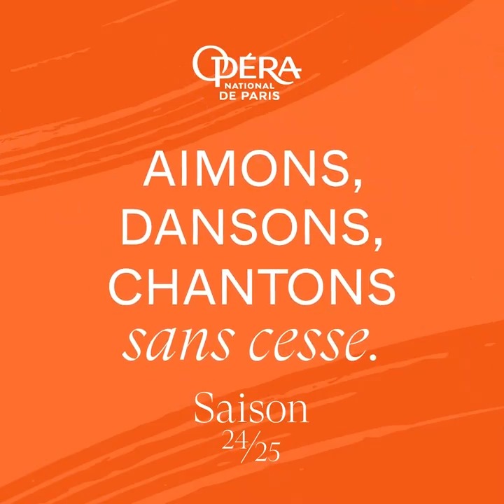 #ONP2425 Aimons, dansons, chantons sans cesse ! ✨ Découvrez la nouvelle programmation de l’Opéra de Paris sur notre site :