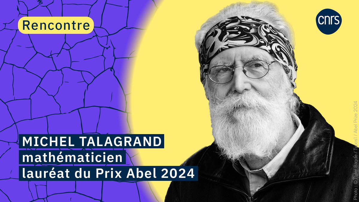 #Communiqué 🗞️ L’Académie norvégienne des sciences et des lettres attribue le #AbelPrize2024 au Français Michel Talagrand, qui a effectué sa carrière de chercheur au CNRS 🌍. 👏 👉 #AbelPrize #TalentsCNRS 🏆 The Abel Prize CNRS 🌍_INSMI
