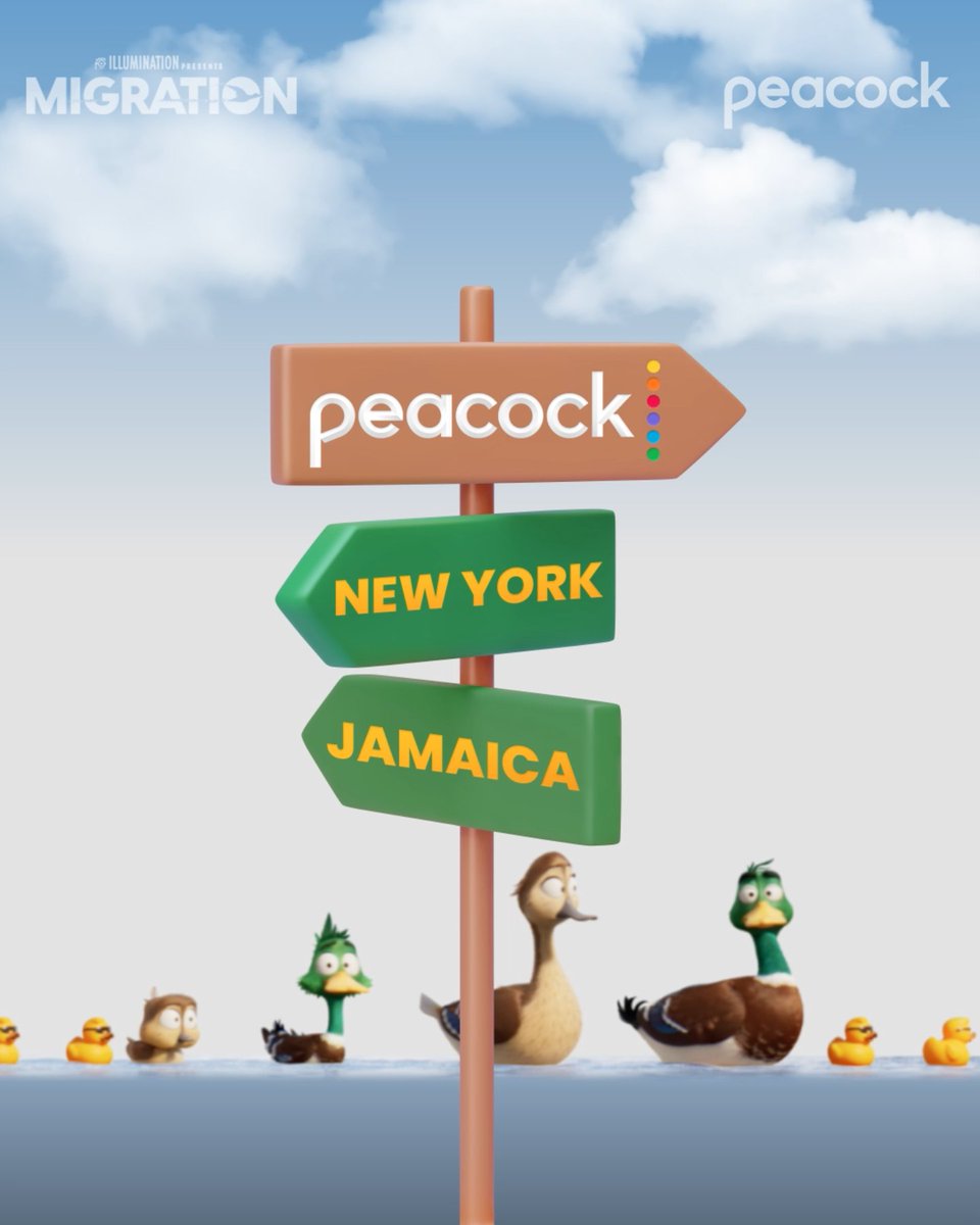 New York ➡️ Jamaica ➡️ Peacock. This family’s EVERYWHERE! #MigrationMovie is streaming April 19, only on Peacock.